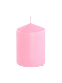 LIGHT PINK PILLAR CANDLE 6CM X 10CM