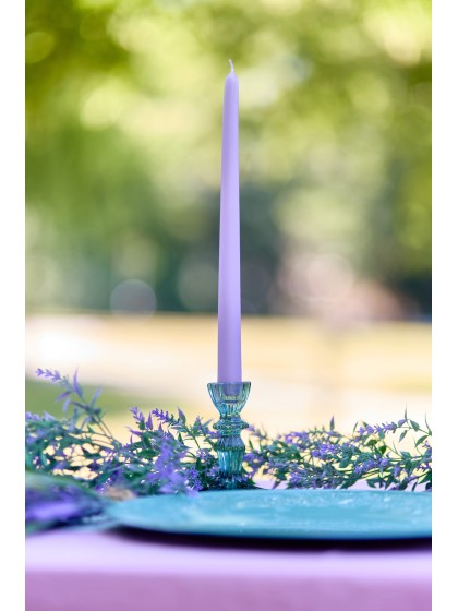SET OF 2 LILAC TAPER CANDLES 30CM