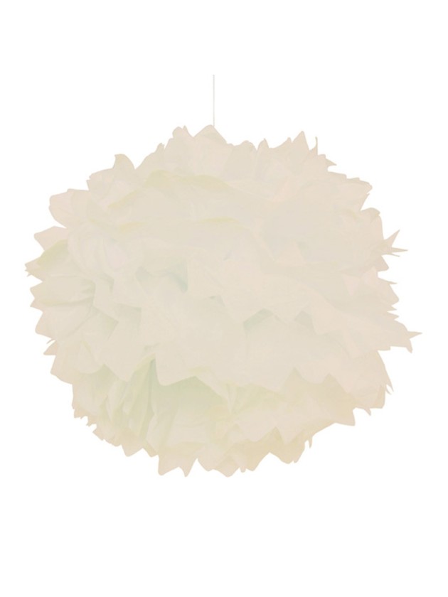 SET 2 POMPONS PAPIER DE SOIE IVOIRE DIA 40CM