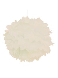 SET 2 POMPONS PAPIER DE SOIE IVOIRE DIA 40CM