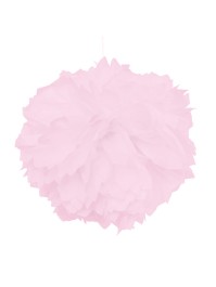 SET 2 POMPONS PAPIER DE SOIE ROSE PASTEL DIA 40CM
