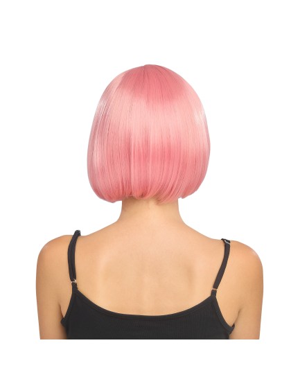 PERRUQUE LOVA CHEVEUX COURTS ROSE PASTEL 30CM