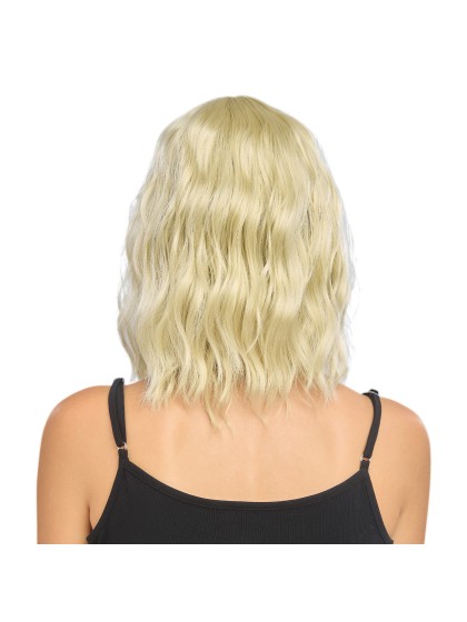 PERRUQUE TESSA CHEVEUX COURTS ONDULES AVEC FRANGE BLOND 35CM