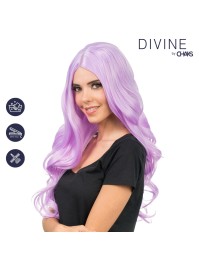 PERÜCKE LUNA HAAR LONGS GEWELLT LILA 66CM