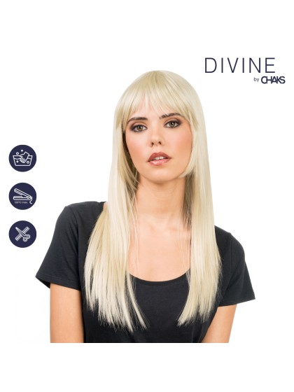 PERRUQUE RIHANNA CHEVEUX LONGS BLOND AVEC FRANGE 58CM