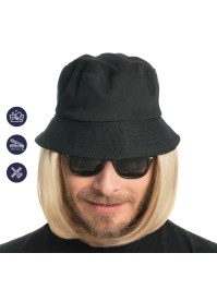 LORENZO - BLOND HAIR WIG WITH BLACK BUCKET HAT 