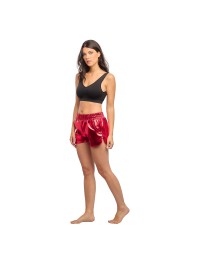 RED METALLIC SHORTS L