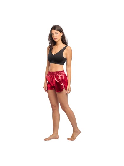 SHORT METALLISE ROUGE S
