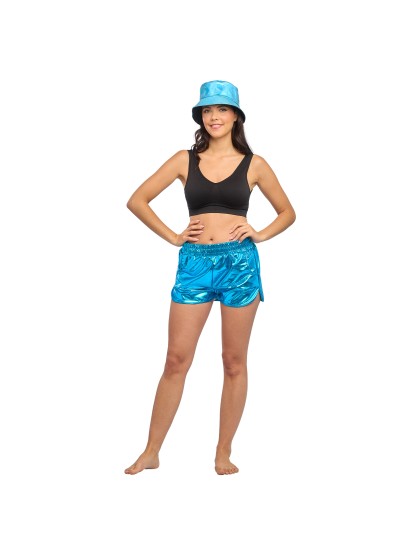 BLUE METALLIC SHORTS M