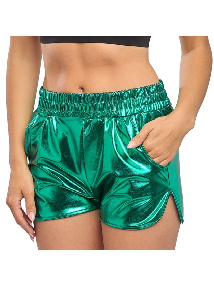 SHORT METALLISE VERT S