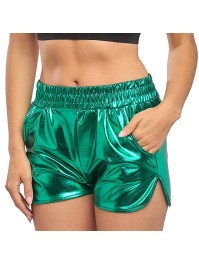 SHORT METALLISE VERT S