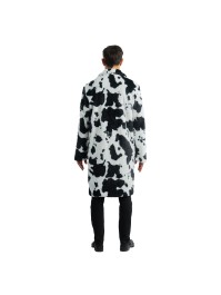 MANTEAU FOURRURE IMPRIME VACHE NOIR ET BLANC HOMME XL