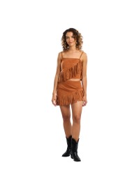 WESTERN TOP WITH FRINGES S