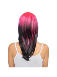 BILLIE BLACK AND PINK HAIR WIG 50CM