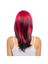 BILLIE BLACK AND RED HAIR WIG 50CM