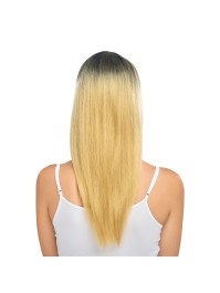 PERRUQUE RIHANNA CHEVEUX LONGS AVEC FRANGE BLOND DORE AVEC OMBRE 58CM