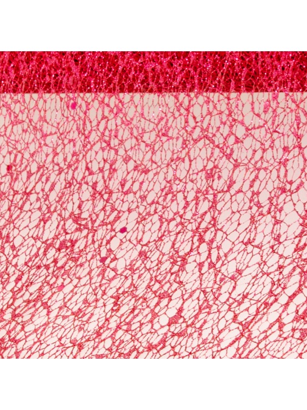 RED GLITTERED TABLE RIBBON 10CM X 5M