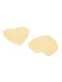 IVORY PAPER BASKET HEART SHAPE 10CM 