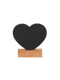 SLATE HEART TABLE PLACE HOLDER 7CM X 7CM
