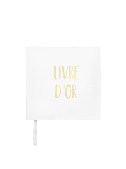 GUEST BOOK GOLD METAL 96 PAGES 20.5CM X 20.5CM