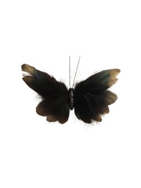 PAPILLON DE FORET PLUMES A PINCER 15CM X 1.5CM X 10CM