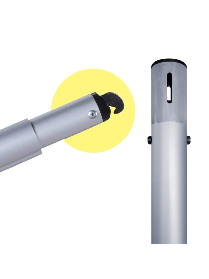 BARRE ALUMINIUM LEGER TELESCOPIQUE HORIZONTALE 1.5 - 2.4M