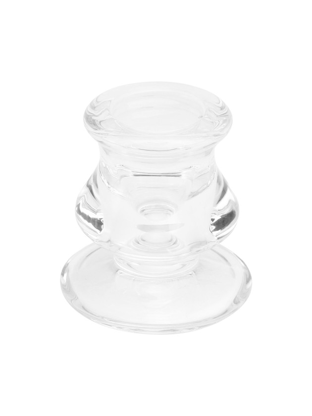 BOUGEOIR VERRE FLAMBEAU ROME TRANSPARENT DIA 5.5CM X 5.5CM