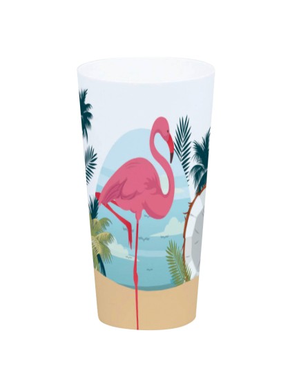 SUMMER CUP PINK FLAMINGO 700 ML DIA 9.2CM X 17CM