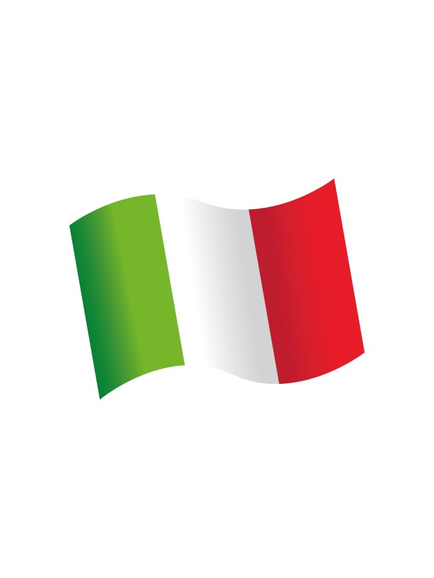 SACHET 16 CONFETTI DE TABLE BOIS DRAPEAU ITALIE 3.7CM X 3CM