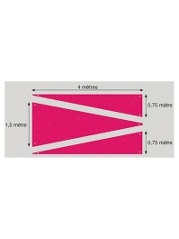 SET OF 3 FUCHSIA TRIANGLE DRAPES 