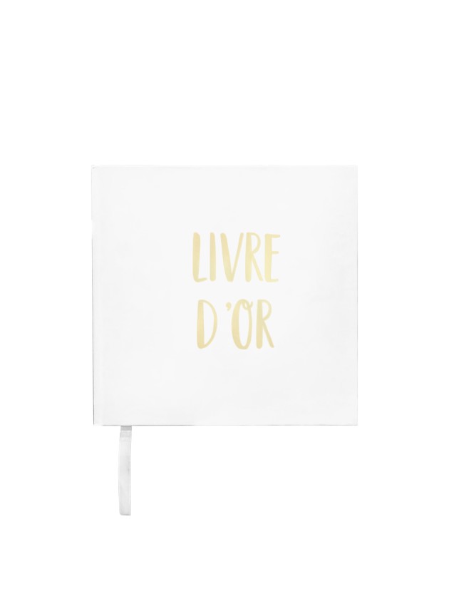 GUEST BOOK GOLD METAL 96 PAGES 20.5CM X 20.5CM