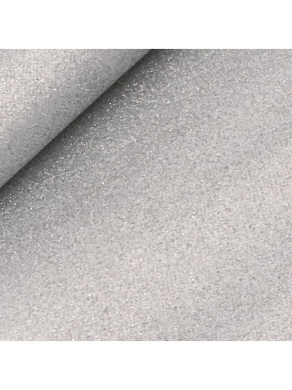 SILVER 10GSM GLITTER NON WOVEN TABLE RUNNER PREMIER QUALITY 30CM X 5M