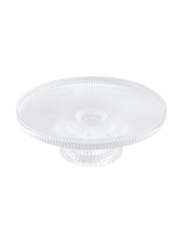 PLATEAU VERRE CATHERINE SUR PIED DIA 24.7CM X 8.3CM